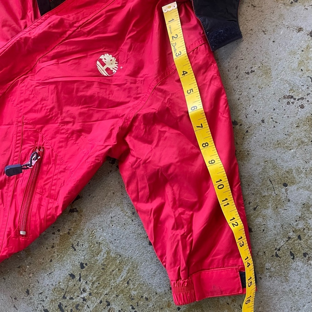 Timberland Kids Red and Navy Lightweight Removable Hood Jacket Size 4 - Picture 6 of 10